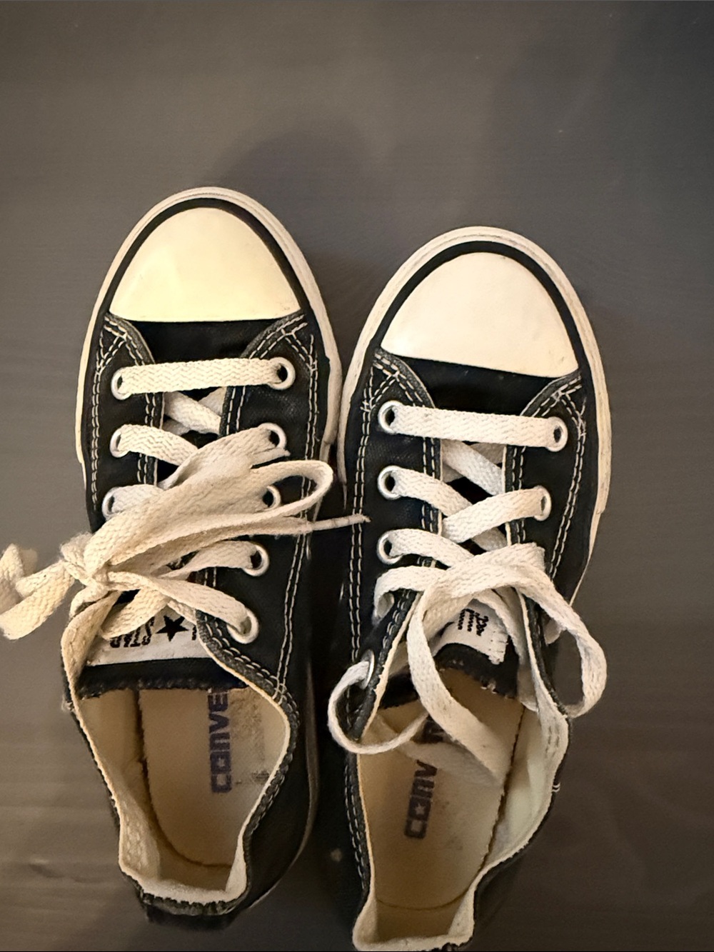 Converse Kids Black and White Low-Top Sneakers